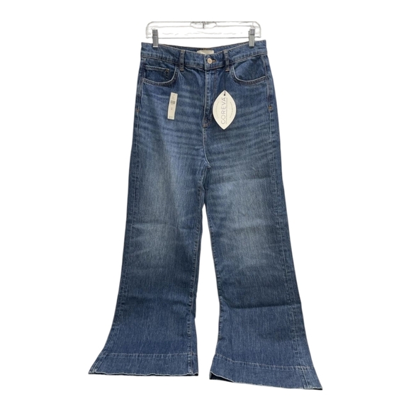 Triarchy Women's Jeans Mr. Onassis High Ris Wide Leg Size 30 Blue MSRP $298 - Picture 1 of 13